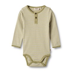 Wheat Benny Body LS - Sage green stripe